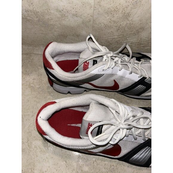 Nike Dual Fusion TR White/Red/Black Athletic Running  Dad Shoes Men’s Size 14 - Picture 6 of 11